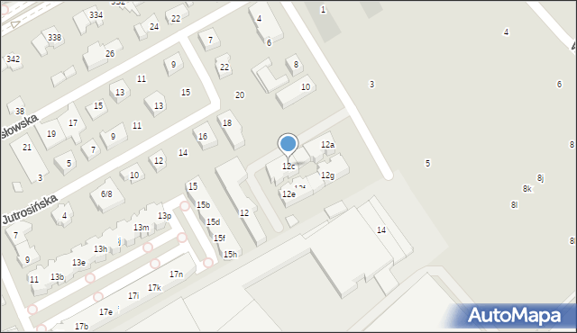 Poznań, Ząbkowicka, 12c, mapa Poznania