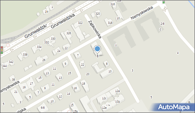 Poznań, Ząbkowicka, 6, mapa Poznania
