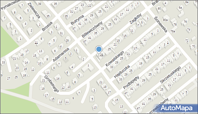 Poznań, Zagłoby Jana Onufrego, 31, mapa Poznania