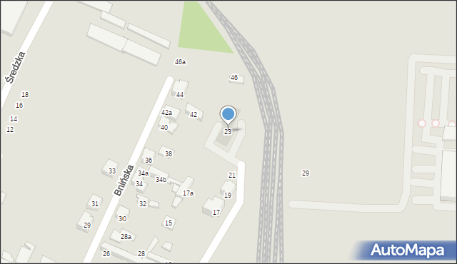 Poznań, Zaniemyska, 23, mapa Poznania