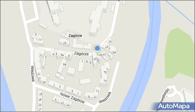 Poznań, Zagórze, 11, mapa Poznania