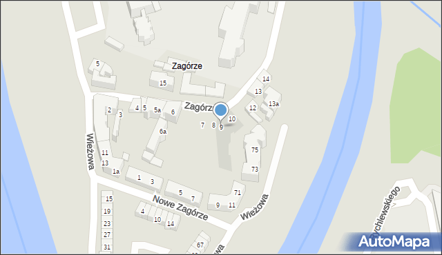 Poznań, Zagórze, 9, mapa Poznania