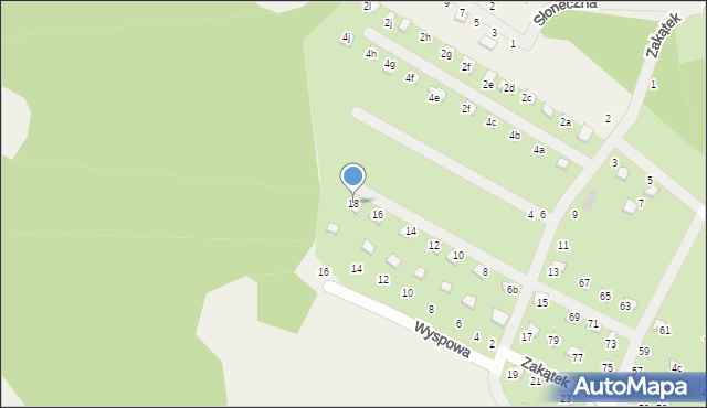 Prądocin, Zakątek, 18, mapa Prądocin