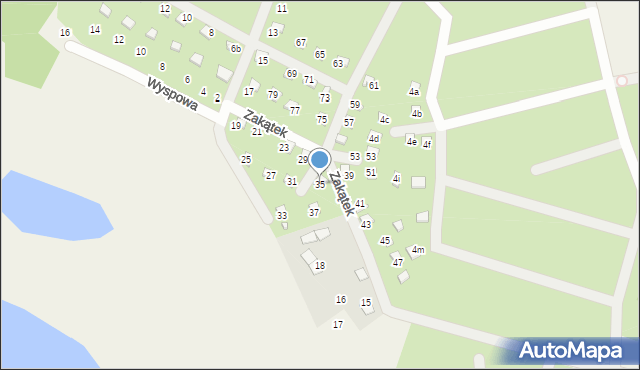 Prądocin, Zakątek, 35, mapa Prądocin