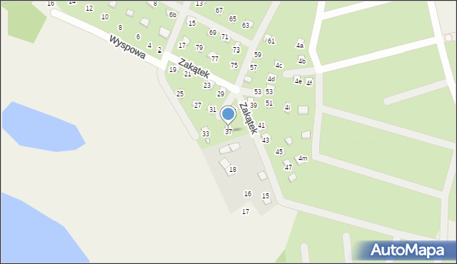 Prądocin, Zakątek, 37, mapa Prądocin