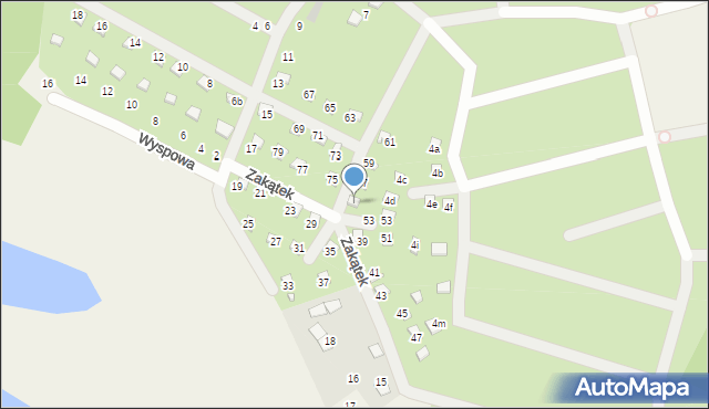 Prądocin, Zakątek, 55, mapa Prądocin