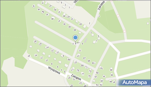 Prądocin, Zakątek, 6, mapa Prądocin