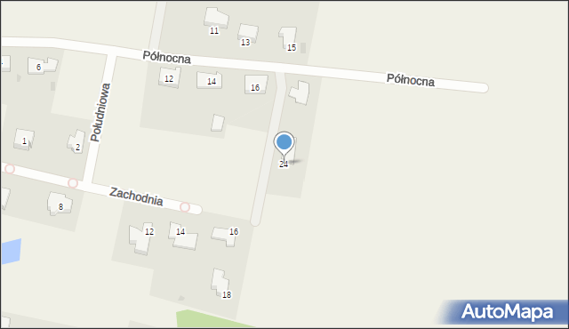 Pręgowo, Zachodnia, 24, mapa Pręgowo