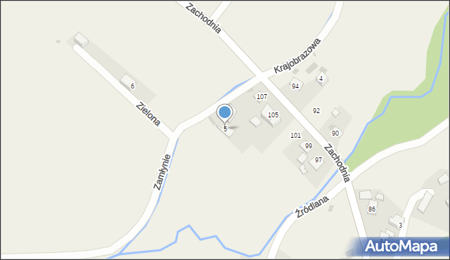 Prusy, Zamłynie, 5, mapa Prusy