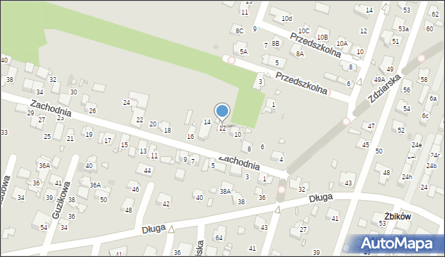 Pruszków, Zachodnia, 12, mapa Pruszków