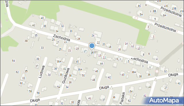 Pruszków, Zachodnia, 15, mapa Pruszków