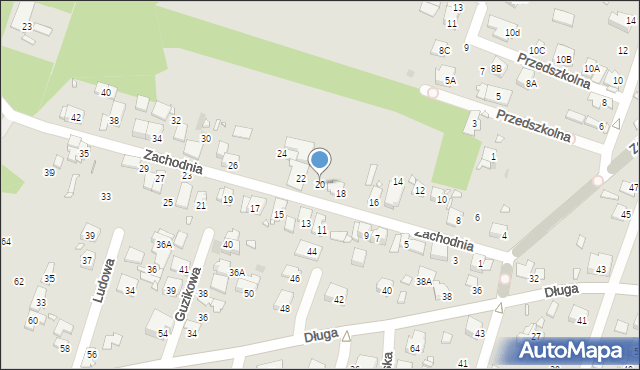 Pruszków, Zachodnia, 20, mapa Pruszków