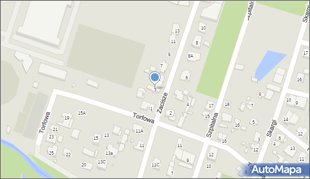 Pruszków, Zacisze, 3, mapa Pruszków