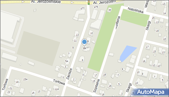 Pruszków, Zacisze, 8A, mapa Pruszków