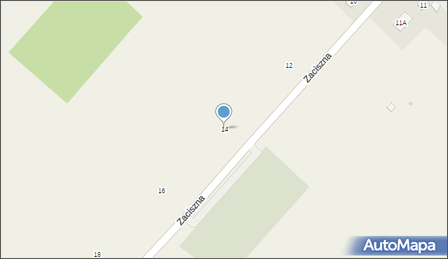 Pruszyn, Zaciszna, 14, mapa Pruszyn