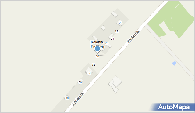 Pruszyn, Zaciszna, 30, mapa Pruszyn