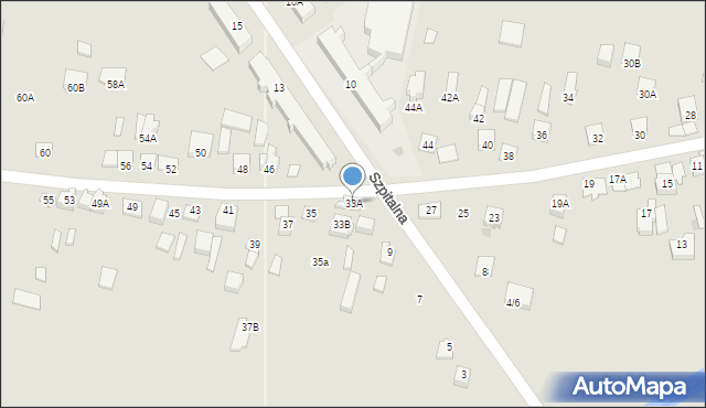 Przasnysz, Zawodzie, 33A, mapa Przasnysz