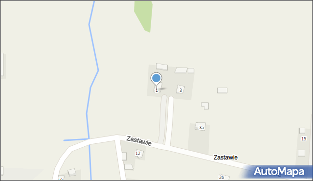 Przędzel, Zastawie, 1, mapa Przędzel