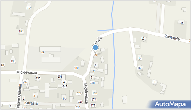 Przędzel, Zastawie, 10, mapa Przędzel