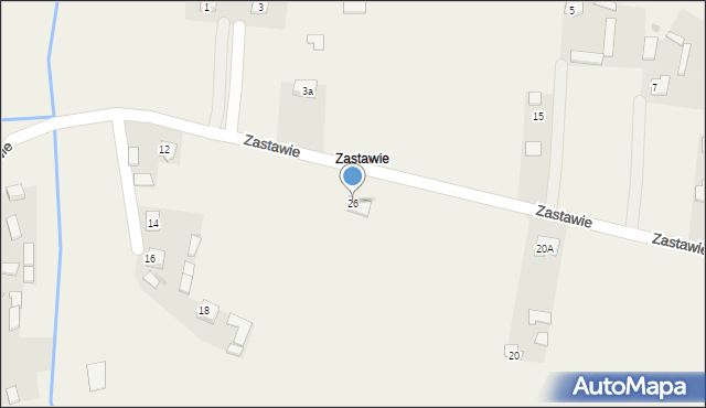 Przędzel, Zastawie, 26, mapa Przędzel