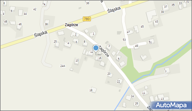 Przeginia Duchowna, Zagórze, 14, mapa Przeginia Duchowna