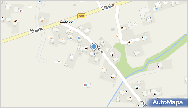 Przeginia Duchowna, Zagórze, 16, mapa Przeginia Duchowna