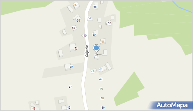 Przeginia Duchowna, Zajazie, 46, mapa Przeginia Duchowna