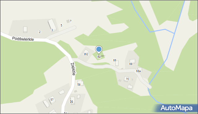 Przeginia Duchowna, Zajazie, 64, mapa Przeginia Duchowna