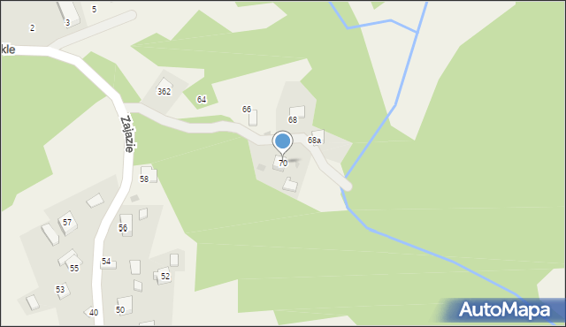 Przeginia Duchowna, Zajazie, 70, mapa Przeginia Duchowna