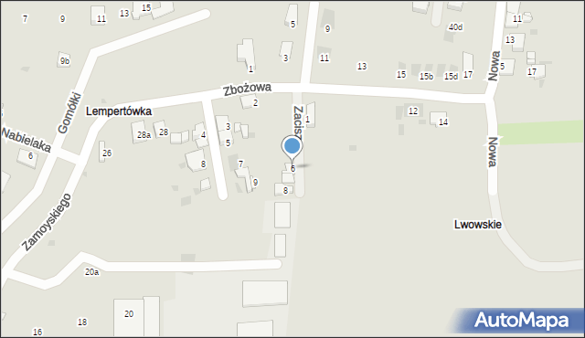Przemyśl, Zacisze, 6, mapa Przemyśla