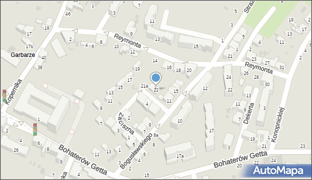 Przemyśl, Zaciszna, 21, mapa Przemyśla