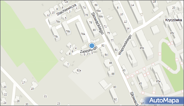 Przemyśl, Zaleskiego Bohdana, 1, mapa Przemyśla