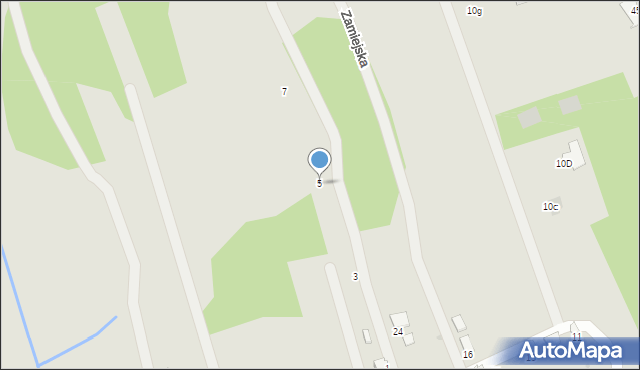 Przemyśl, Zamiejska, 5, mapa Przemyśla