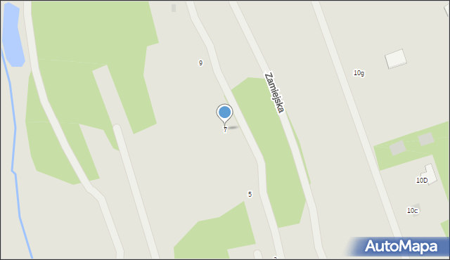 Przemyśl, Zamiejska, 7, mapa Przemyśla