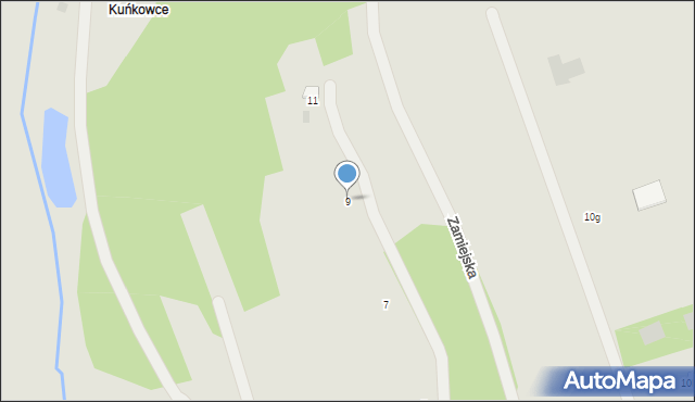 Przemyśl, Zamiejska, 9, mapa Przemyśla