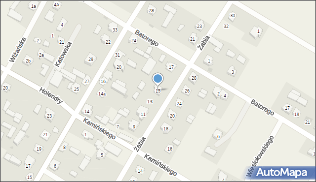 Przerośl, Żabia, 15, mapa Przerośl