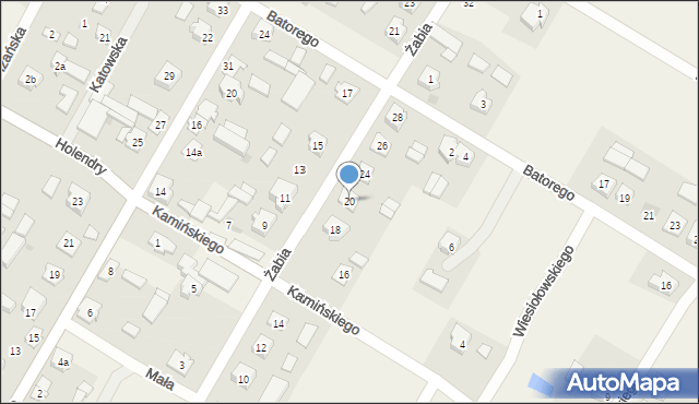 Przerośl, Żabia, 20, mapa Przerośl