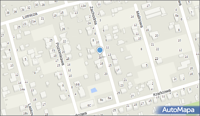 Przeźmierowo, Zachodnia, 14, mapa Przeźmierowo