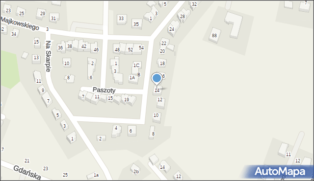 Przodkowo, Za Strumykiem, 14, mapa Przodkowo