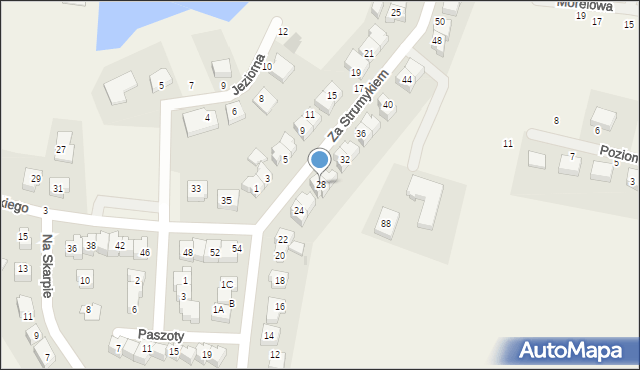 Przodkowo, Za Strumykiem, 28, mapa Przodkowo