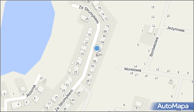 Przodkowo, Za Strumykiem, 58, mapa Przodkowo