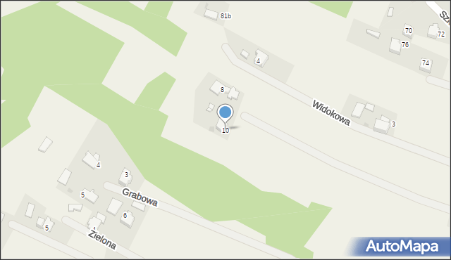 Przybradz, Zacisze, 10, mapa Przybradz