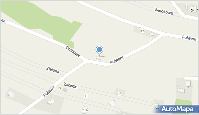 Przybradz, Zacisze, 12e, mapa Przybradz