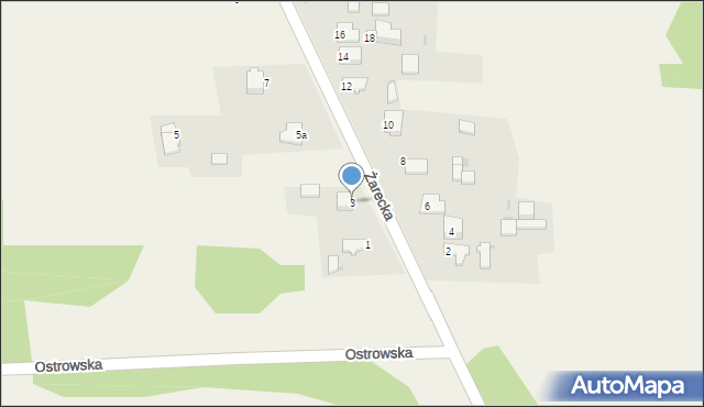 Przybynów, Żarecka, 3, mapa Przybynów