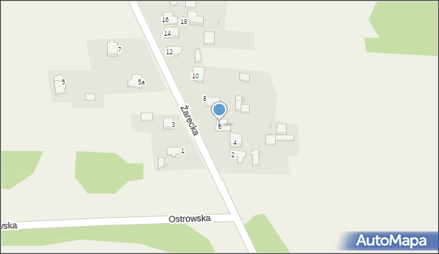 Przybynów, Żarecka, 6, mapa Przybynów