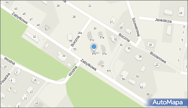 Przyłęki, Zabytkowa, 57c, mapa Przyłęki