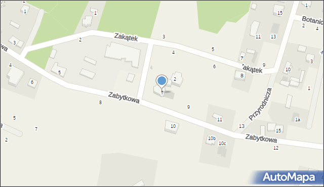 Przyłęki, Zabytkowa, 7, mapa Przyłęki