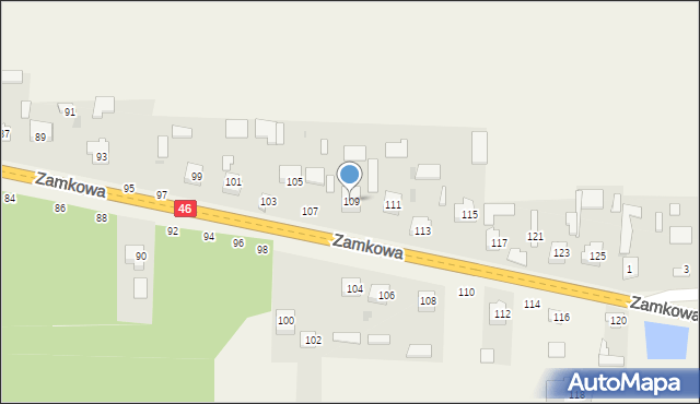 Przymiłowice, Zamkowa, 109, mapa Przymiłowice