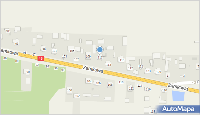 Przymiłowice, Zamkowa, 111, mapa Przymiłowice