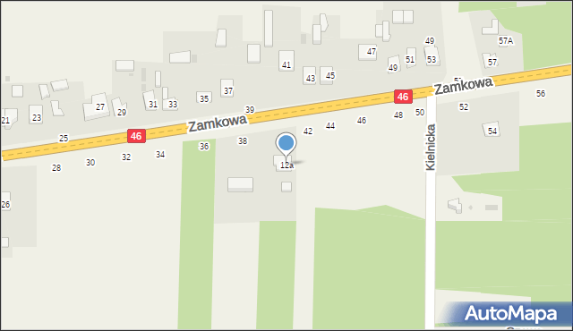 Przymiłowice, Zamkowa, 12a, mapa Przymiłowice